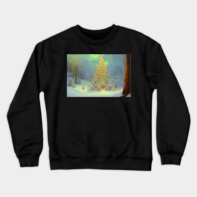 Christmas forest Crewneck Sweatshirt by FineArtworld7